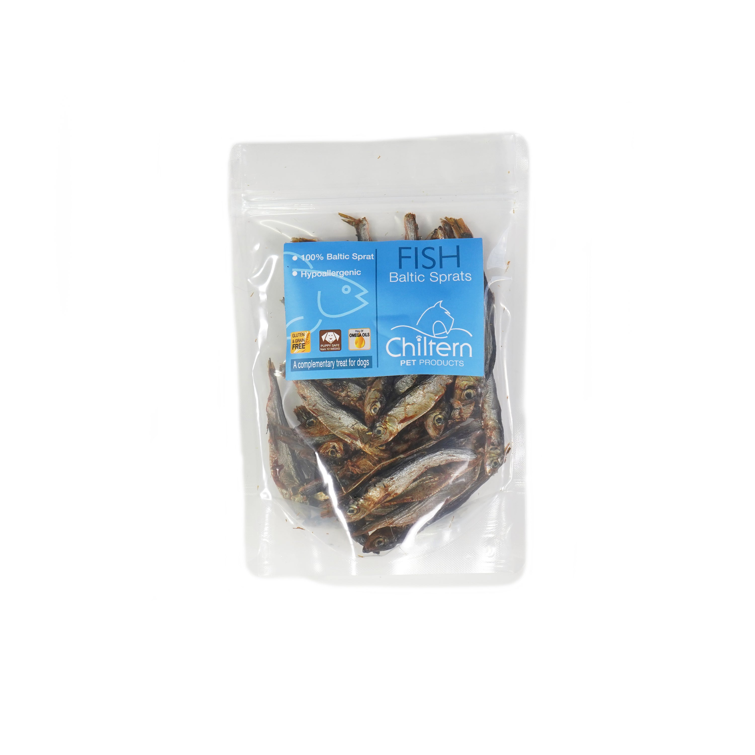 Premium Baltic sprats natural dog treat pack.