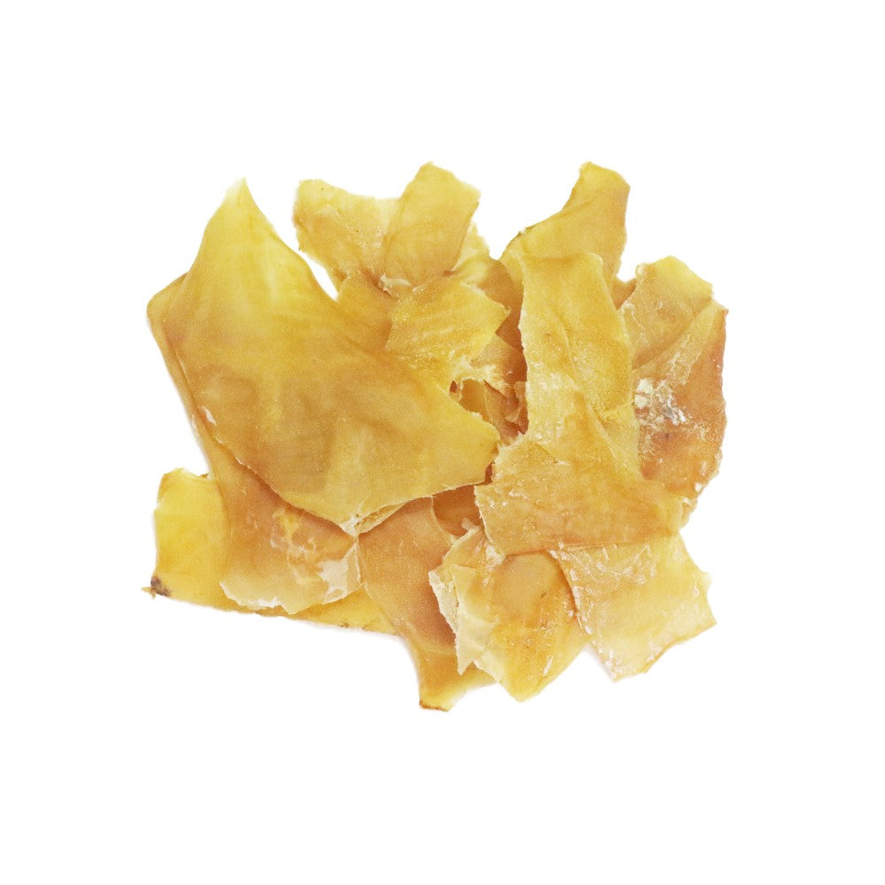 Natural squid crisps healthy low-fat dog snack.