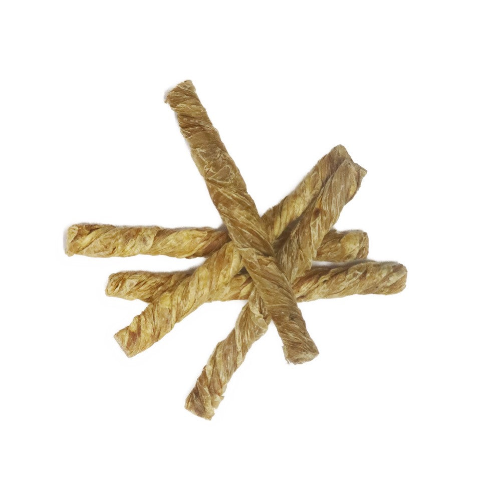 Premium natural beef twists dog chew pieces high protein low fat gently air dried for dental health