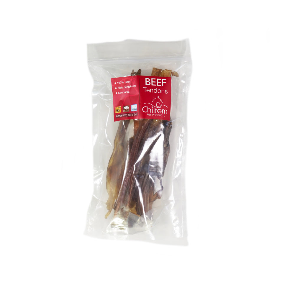 Pack of premium natural beef‑tendon dog treats high protein low fat collagen rich for joint health and easy digestion.