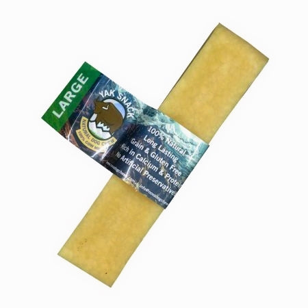 Large natural-yak-chew long-lasting dog chew for dental care.