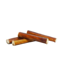 Premium natural beef pizzle sticks dog chew pieces high protein low fat for healthy teeth and gums.